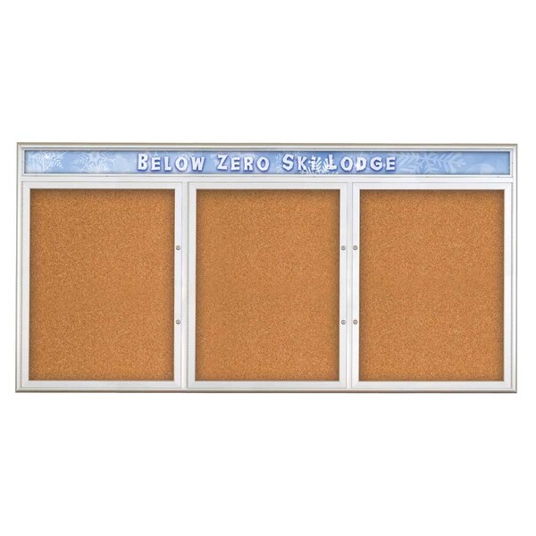 Triple Door Radius Plus Corkboard, Header