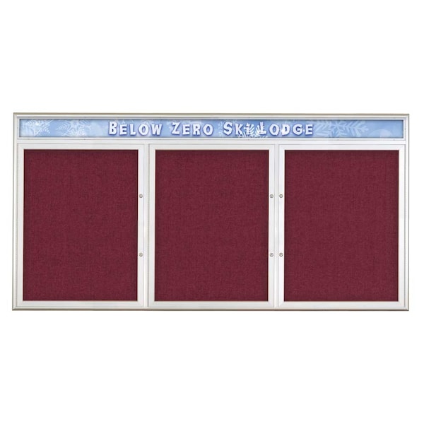 Triple Door Radius Plus Corkboard With H