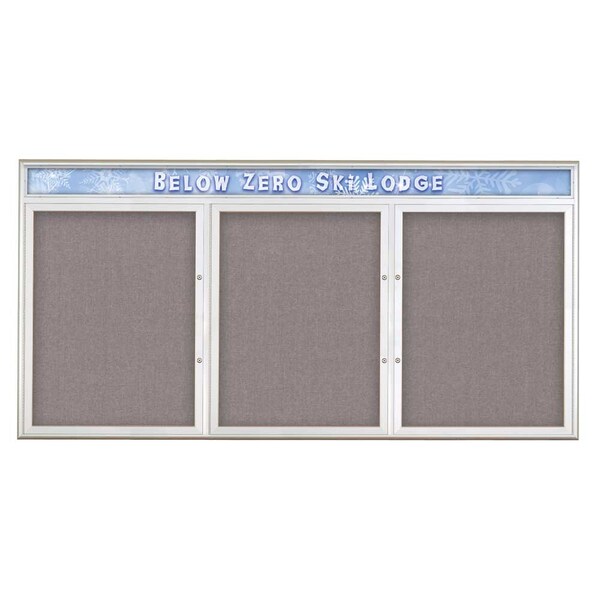 Triple Door Radius Plus Corkboard With H