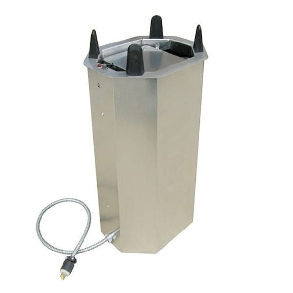 Heated Drop-In Oval Plate Dispenser; 8-3/4"x11-3/4" to 9-1/4"x12-1/2"
