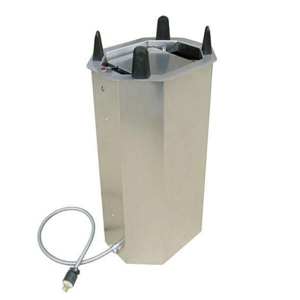Heated Drop-In Oval Plate Dispenser; 9-1/2"x12-3/4" to 10-1/4"x13-1/2"