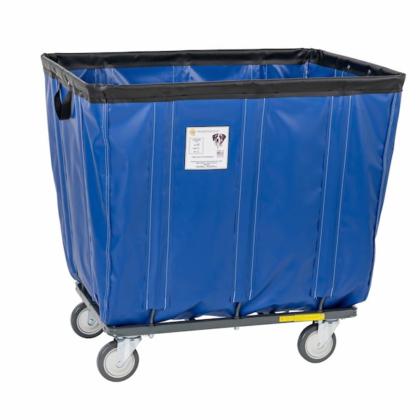 Vinyl Basket Truck with Steel Base, 10 Bushel, Blue