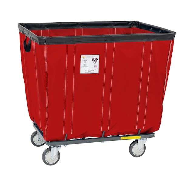 Vinyl Basket Truck with Steel Base, 10 Bushel, Red