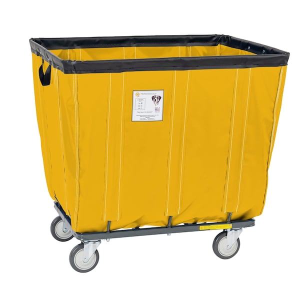Vinyl Basket Truck with Steel Base, 10 Bushel, Yellow
