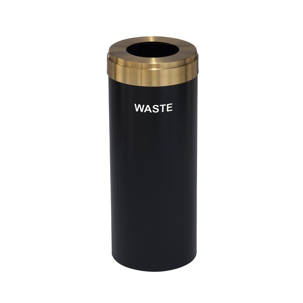 Waste Receptacle, Liner, 12 gal., Satin Bla