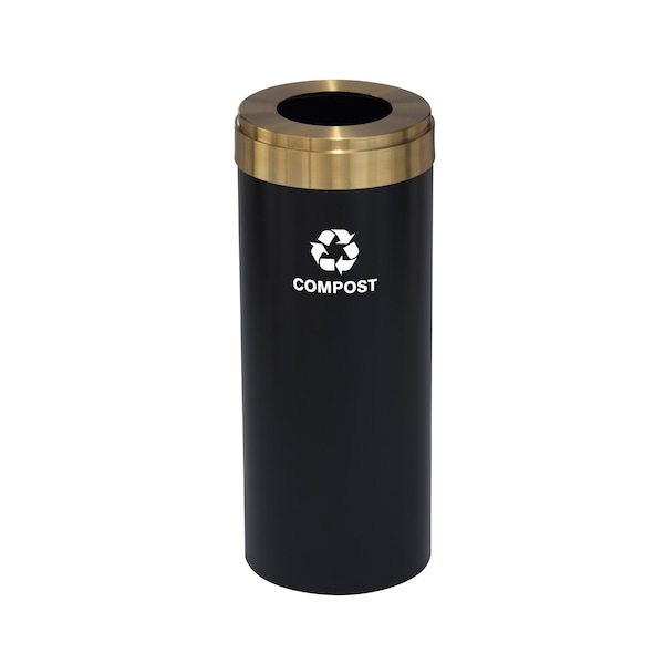 Waste Receptacle, Liner, 12 gal., Satin Bla
