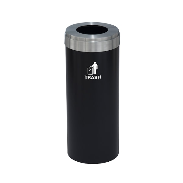 Waste Receptacle, Liner, 12 gal., Satin Bla