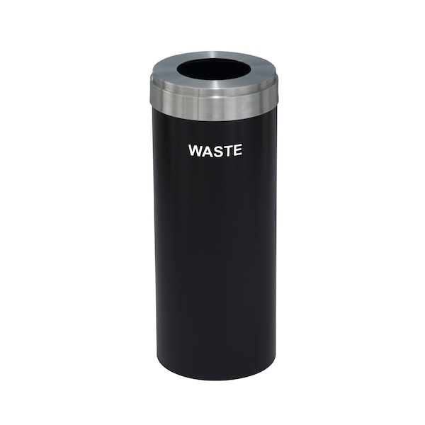 Waste Receptacle, Liner, 12 gal., Satin Bla