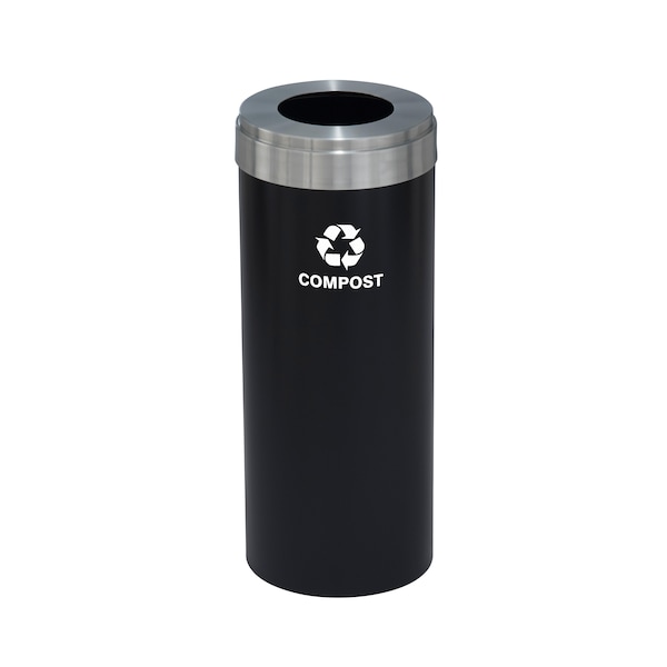 Waste Receptacle, Liner, 12 gal., Satin Bla