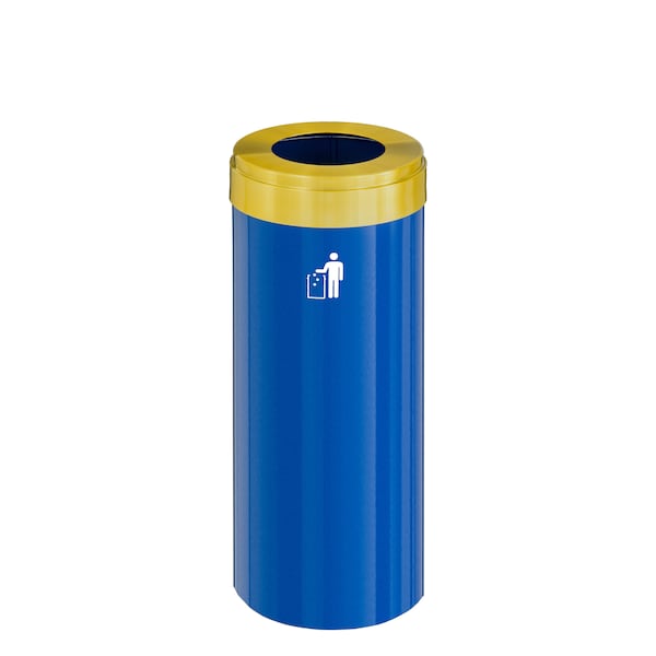 Waste Receptacle, Liner, 12 gal., Blue/Sati