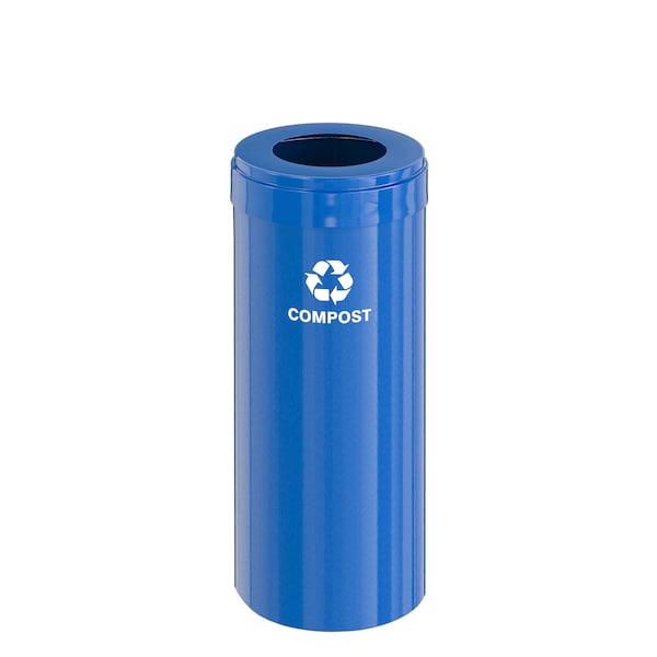 Waste Receptacle, Liner, 12 gal., Blue/Blue