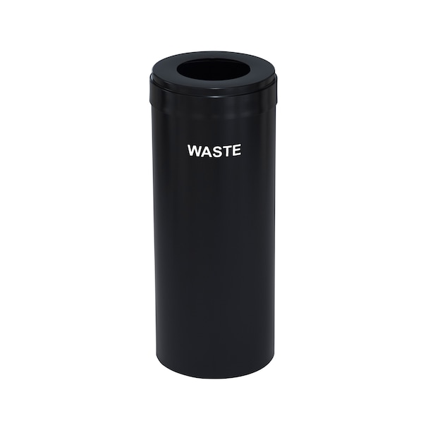 Waste Receptacle, No Liner, 15 gal., Satin