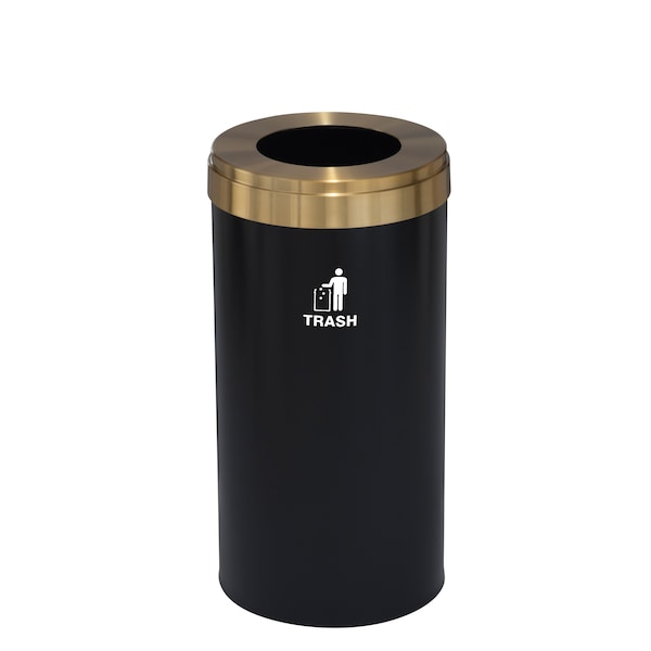 Waste Receptacle, Liner, 16 gal., Satin Bla