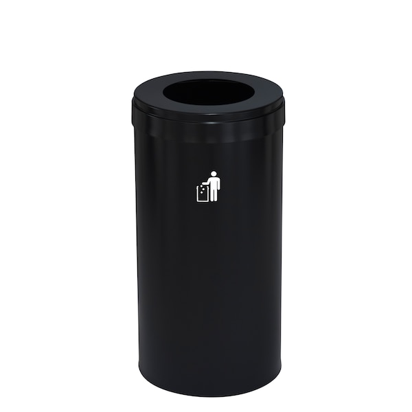 Waste Receptacle, Liner, 16 gal., Satin Bla