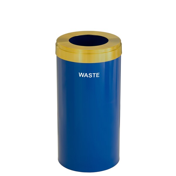 Waste Receptacle, Liner, 16 gal., Blue/Sati