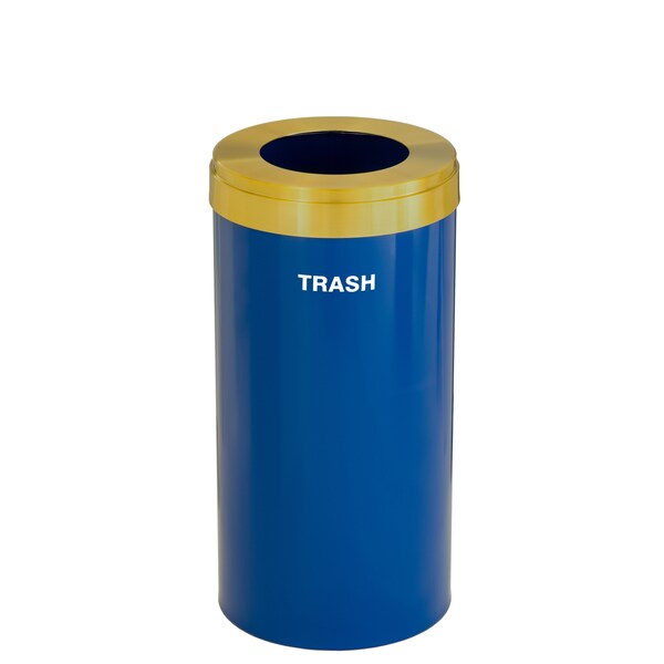 Waste Receptacle, Liner, 16 gal., Blue/Sati