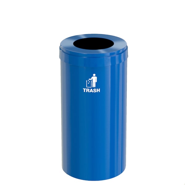 Waste Receptacle, Liner, 16 gal., Blue/Blue