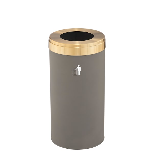 Waste Receptacle, Liner, 16 gal., Nickel/Sa
