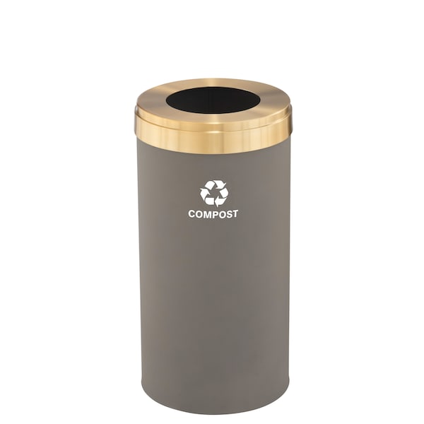 Waste Receptacle, Liner, 16 gal., Nickel/Sa