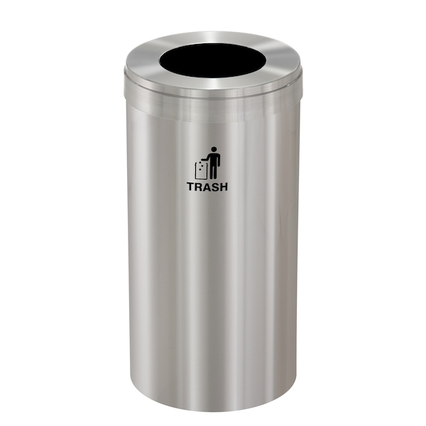 Waste Receptacle, Liner, 16 gal., Silver/Si