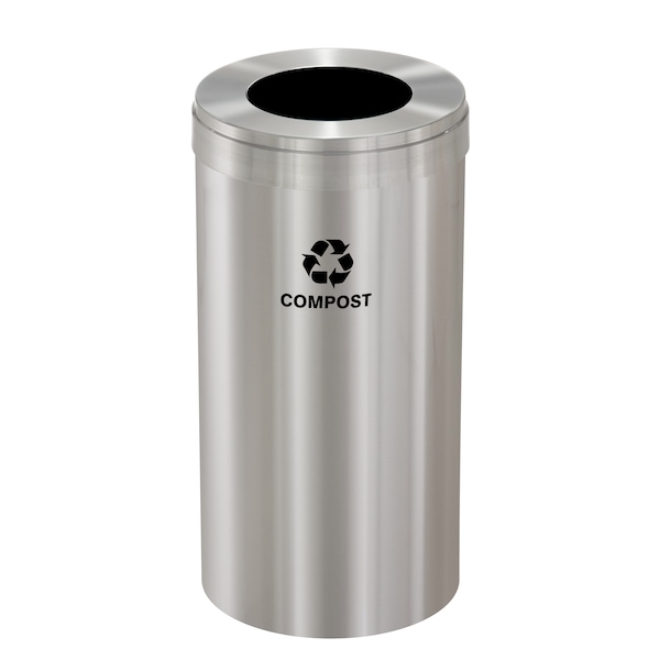 Waste Receptacle, Liner, 16 gal., Silver/Si