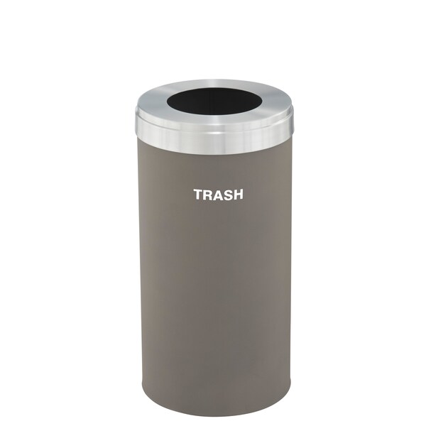 Waste Receptacle, No Liner, 23 gal., Nickel