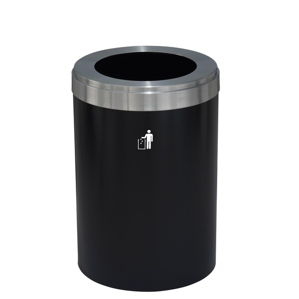 Waste Receptacle, Liner, 33 gal., Satin Bla