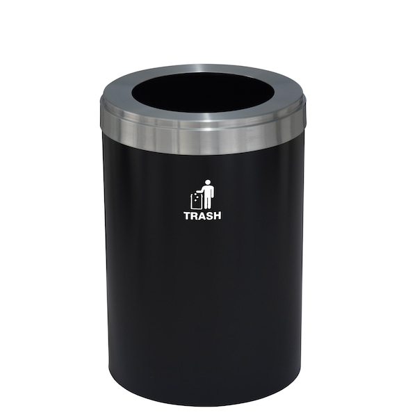 Waste Receptacle, Liner, 16 gal., Satin Bla