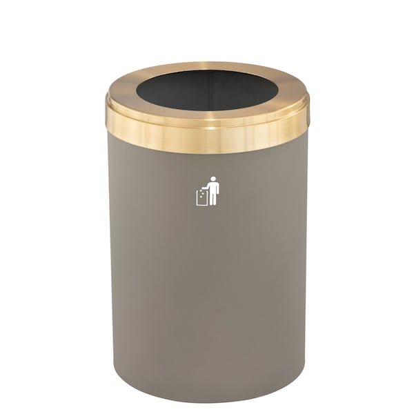 Waste Receptacle, Liner, 33 gal., Nickel/Sa