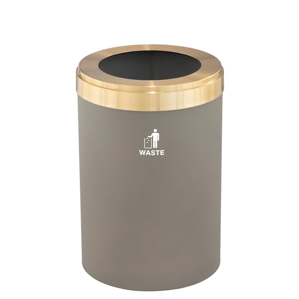 Waste Receptacle, Liner, 33 gal., Nickel/Sa