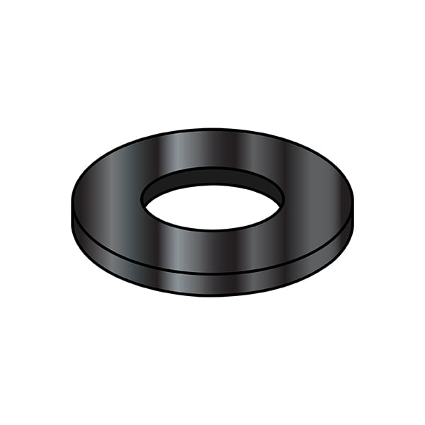 Flat Washer, For Screw Size 1/4" , Steel Black Oxide Finish, 10000 PK