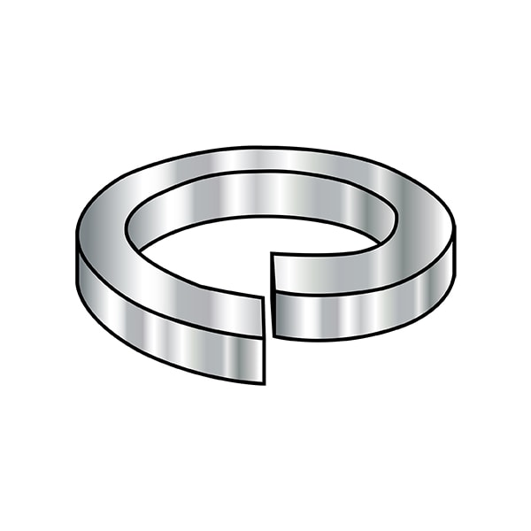 Split Lock Washer, For Screw Size 7/16 in 18-8 Stainless Steel, Plain Finish, 2500 PK