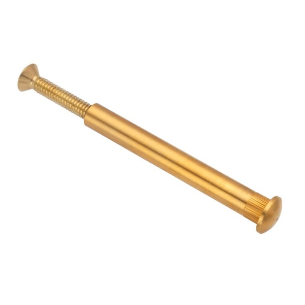 Arch Barrel, 1/4"-20, 3 in Brl Lg, 3/8 in Brl Dia, Brass Plain