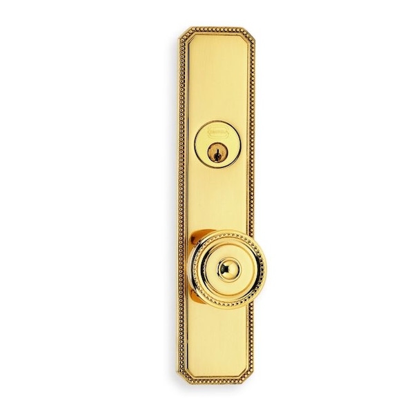 LH 430 Knob 25000 Plate Storeroom 234BS Mortise Lock Bright Brass
