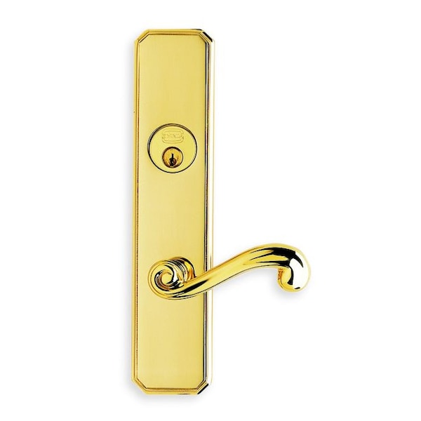 RH Single CYL 234BS Mortise Lock 55 Lever 11000 Plate Bright Brass
