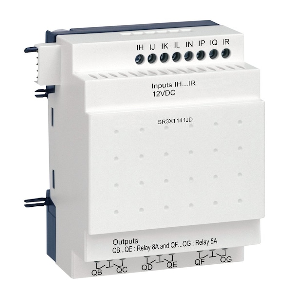 Discrete IO extension module, Zelio Logic SR2 SR3, 14 IO, 12V DC