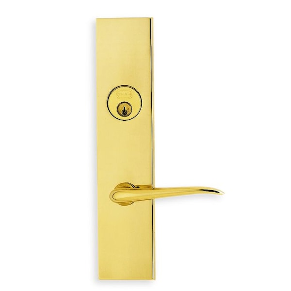 LH Panic Proof ENT 212BS Mort Stnls 42 LVR 12000 Plate Bright Brass