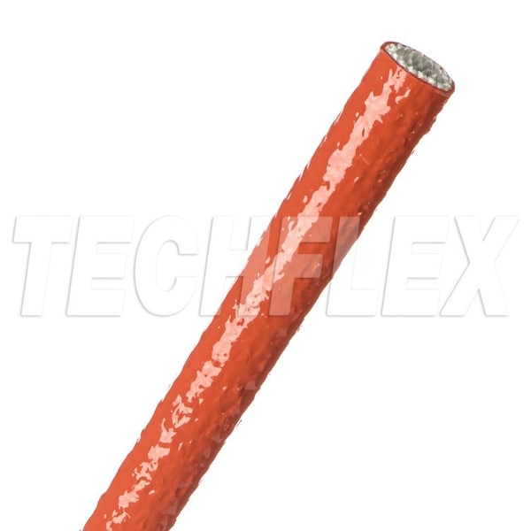Braided Cable Sleeve, 3/8 in Inside Dia., 50 ft, Fiberglass, Red