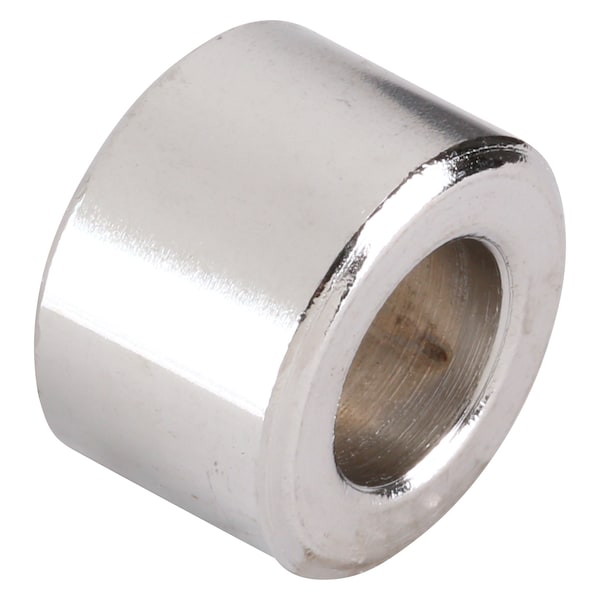 Spacer, 3/8 in Screw Size, Chrome Plated Steel, 1/2 in Overall Lg, 0.406 in Inside Dia, 5 PK