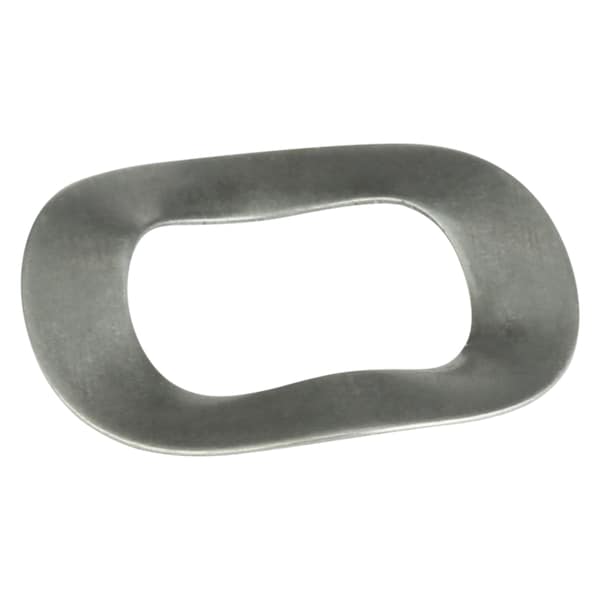 Wave Washer, Fits Bolt Size 7/16 in Spring Steel, Plain Finish, 50 PK