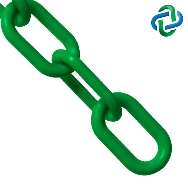 Green Plastic Chain 1"(#4, 25 mm)x500 f
