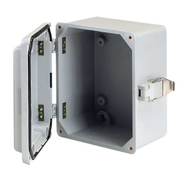 Screw- or Hinge-Cover with Quick-Release Latch, Type 4X, 7.50x4.00x5.0
