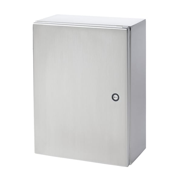 1/4 Turn Latch Electrical Enclosures, 24 in H, 16 in D, 24 in W, NEMA 4X, 304 Stainless Steel