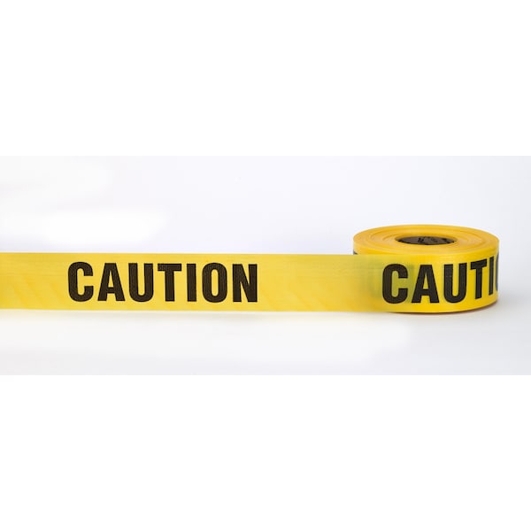 Barricade Tape Polyethylene Yellow, 3" W x 300 ft. L, 3 mil Thick