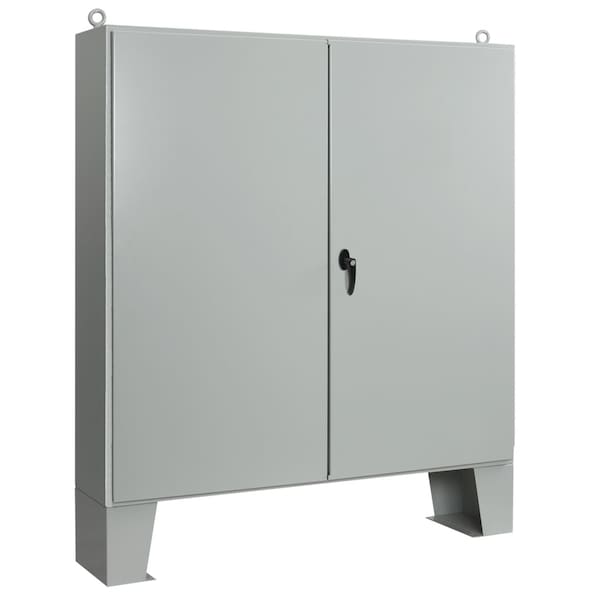 Two-Door with Floor Stands, Type 12, 72.06x60.06x10.06, Gray, Steel
