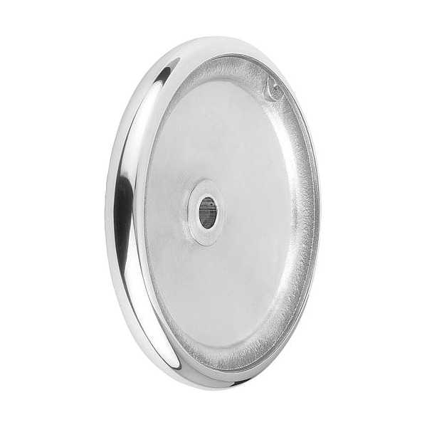 Disc Handwheel, Aluminum, Similar To DIN 950, Diameter D1= 120 mm, Bore D2= 0.5", Without Grip