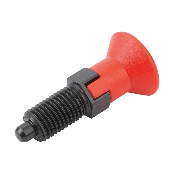 Indexing Plunger Red D1= M20X1, 5, D=10, Style C, Lockout Type wo Locknut, Steel Hardened