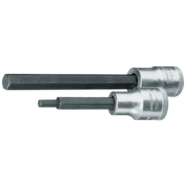 Screwdriver Bit Socket, 1/2", Long 7mm, Overall Length: 140mm
