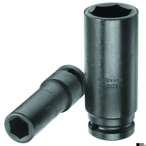 1/2" Square Drive Impact Socket Manganese Phosphate, 1/2", Long 10mm