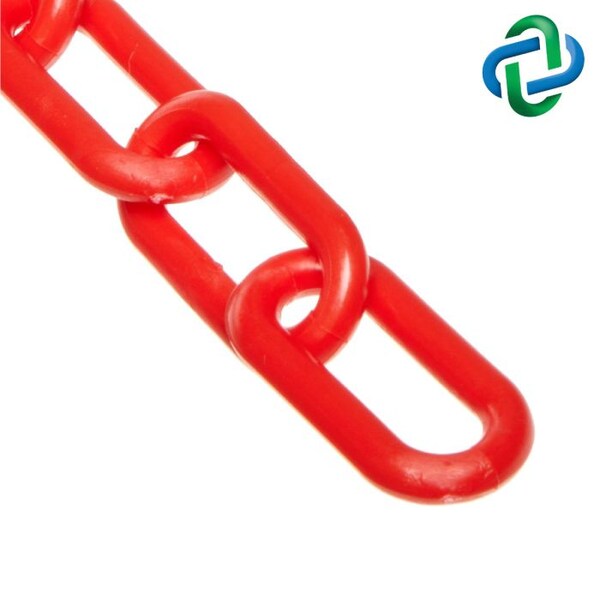 Red Plastic Chain 4"(#12,102 mm)x100 f